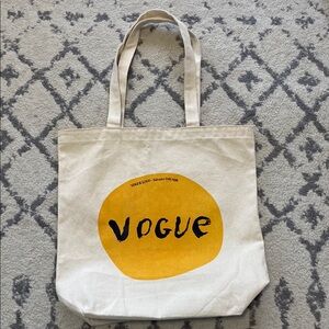Salvador Dali 1939 Vogue Cover / New Beginnings Cream and Yellow Canvas Tote Bag